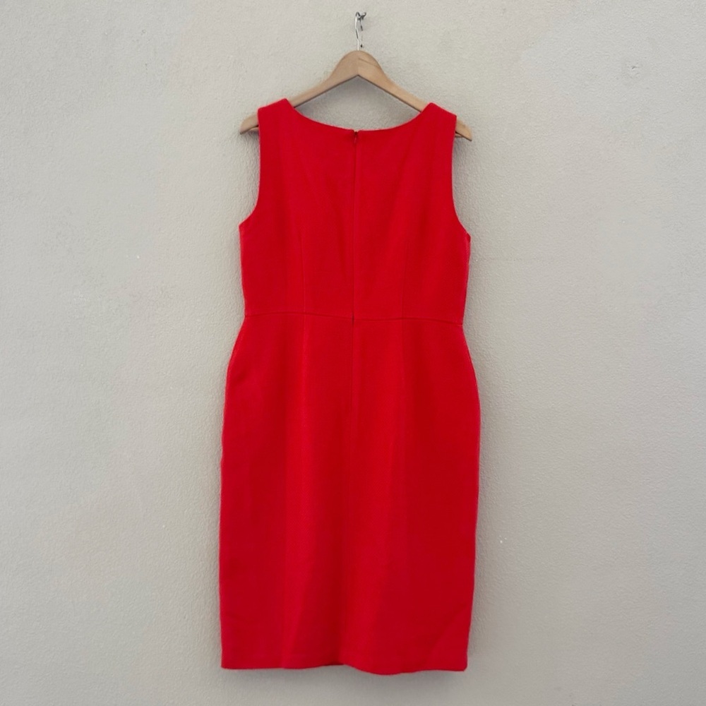 Ann Taylor Tweed Sheath Dress Sleeveless Orange Classic Work Career 12 NWT - Picture 6 of 13